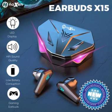 Naxen Headset Bluetooth 5.0 Gaming TWS LED Wireless Game Sports X15