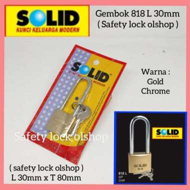 Padlock / Gembok SOLID 818 L 30mm