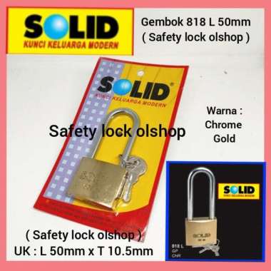 Padlock / Gembok SOLID 818 L 50mm