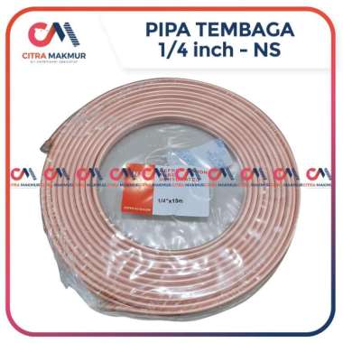Pipa Tembaga Kulkas 1/4 inci per meter meteran 6 mm Las Freezer Oksigen NS Nippon Steel ASTM inch