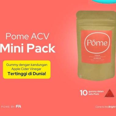 Mini Pack Tester Pome ACV Gummy Cuka Apel Apple Cider Vinegar Suplemen Diet Vegan (10 butir)