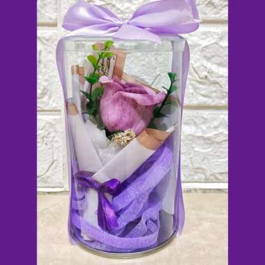 buket mini bunga sabun ungu