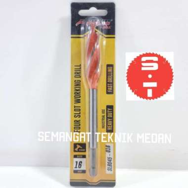 16mm MATA BOR KAYU 4 SLOT WOOD DRILL AUGER BIT 16 mm SOLID SLB045-016