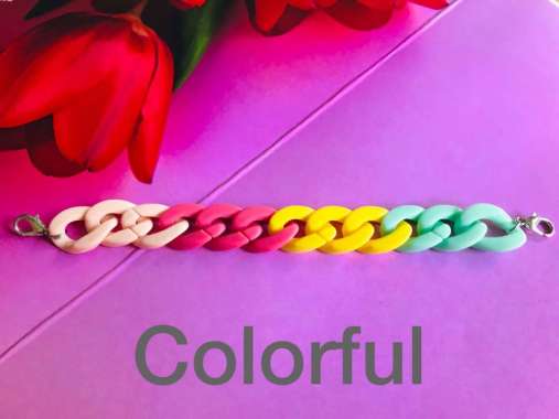Konektor Masker Rantai Akrilik Colorful