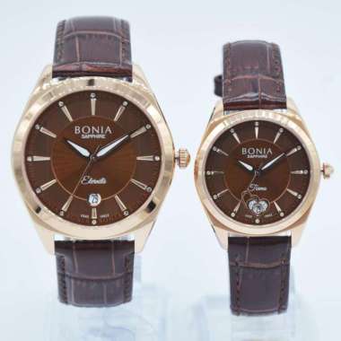 BONIA B10622-1542 - B10622-2542 - Jam Tangan Couple Kulit Original