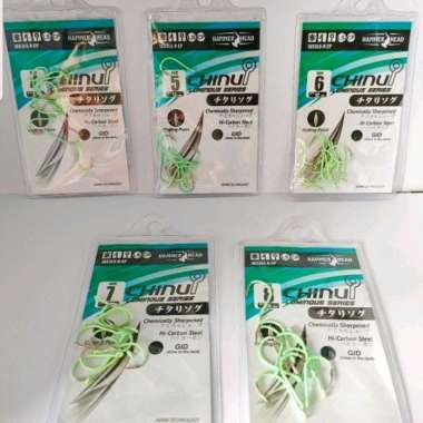 Mata kail pancing hammer head Chinu Luminous Series 1053 LS R CP size 8