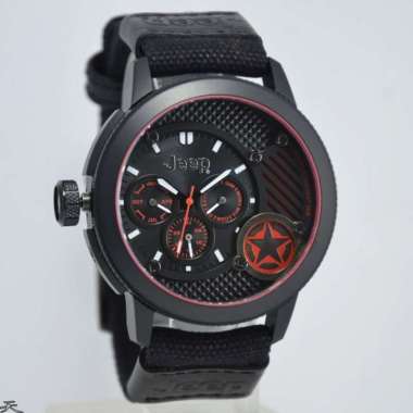 JEEP JPW61802 - Jam Tangan Pria Kanvas Original - Black