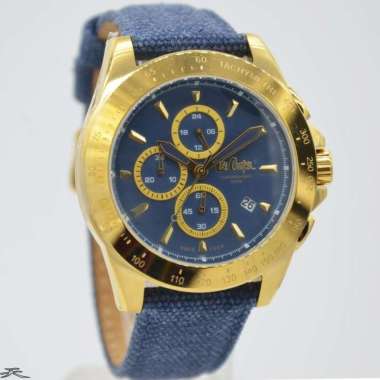 Lee Cooper LC-41G-E - Jam Tangan Pria Kanvas Original - Blue