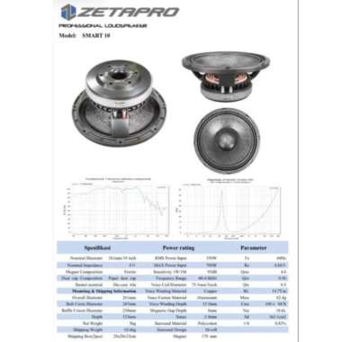 komponen speaker 10 zetapro smart 10 smart10 10 inch original