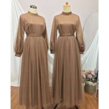 Alexandria Dress Pesta / Gaun Pesta Mewah Alexandria / Baju Pesta XL Brown