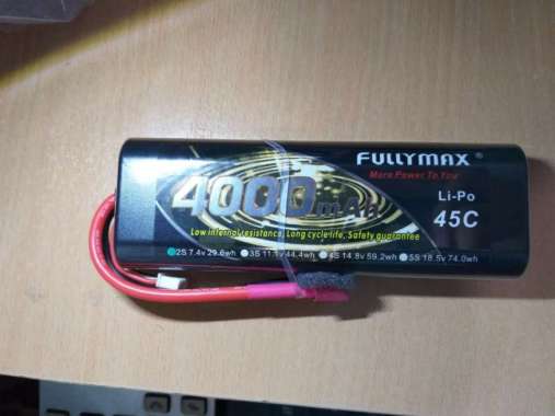 BT FULLYMAX DE LIPO 4000 mAh 7.4v 45c round straight, DEANS