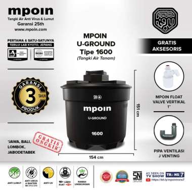 TANGKI AIR MPOIN U-GROUND 1600 LITER | TOREN AIR | TANDON AIR