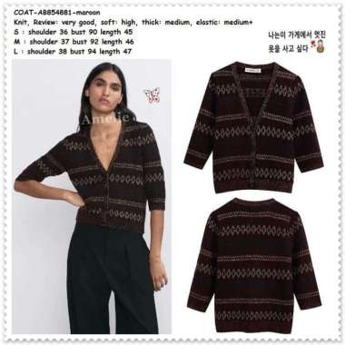 AB854881 Cardigan Kardigan Jaket Jacket Rajut Wanita Korea Import