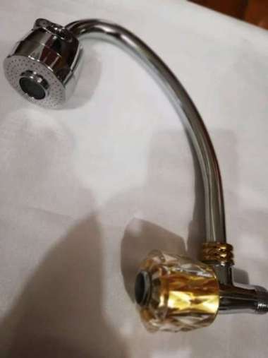 KRAN DAPUR ANGSA / HANDLE KRISTAL WARNA EMAS GOLD / KRAN CUCI PIRING (J242)