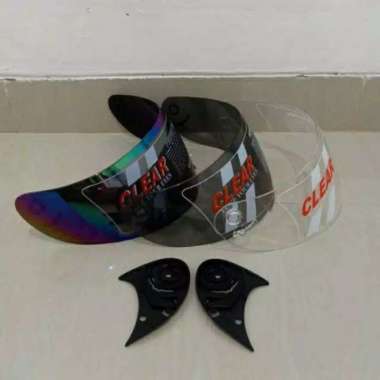 Kaca helm/ visor helm full face BMC MDS GM TRX standar Honda warna pelangi