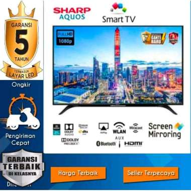 TV SHARP LED 50 INCH SMART TV TV + BRACKET + PASANG