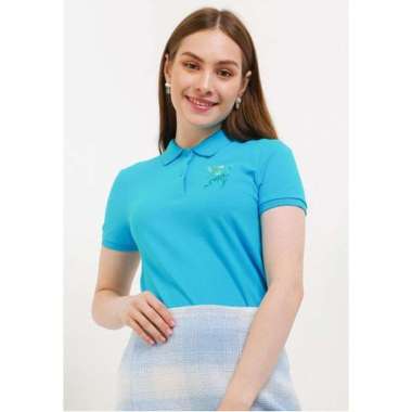 Giordano Women's 3D Lion Polo 0531120312 Scuba Blue S