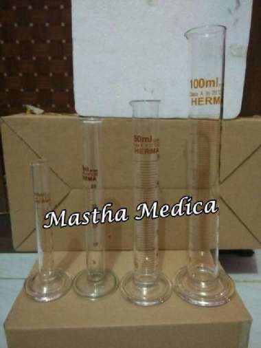 Gelas Ukur Kaca 1000 cc Alat Laboratorium Tabung Larutan Kimia Herma