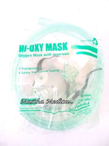 Masker Oksigen Sungkup O2 Hi Oxy Mask Non Rebreathing Anak Child