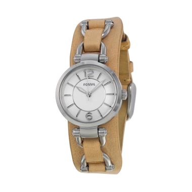 FOSSIL Georgia Artisan Mini Analog Original Jam Tangan Wanita Silver Brown