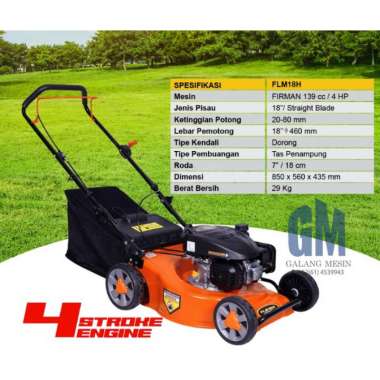 MESIN PEMOTONG RUMPUT FIRMAN LAWN MOWER FLM18H Babat Taman Dorong https://www.tokopedia.com/galangme