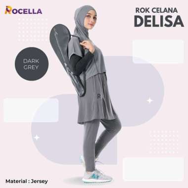 ROK CELANA DELISA ROCELLA SPORT WOMEN BAWAHAN OLAHRAGA MUSLIMAH SYARI XXL-XXXL dark grey