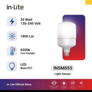 in lite lampu sensor cahaya 20 watt
