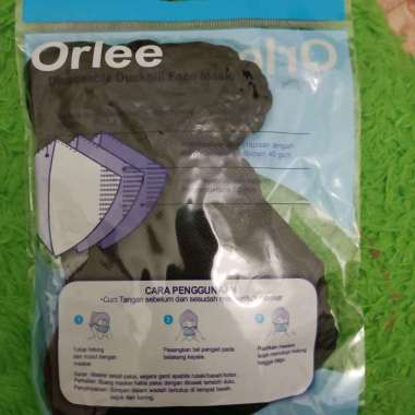 Masker Duckbill Orlee Headloop Hijab hitam