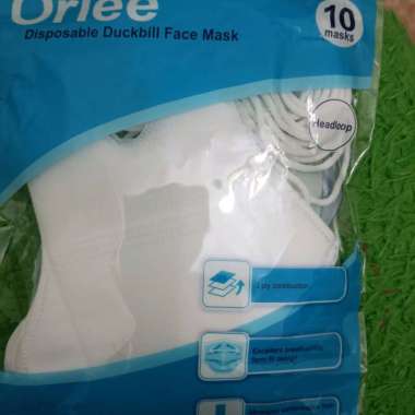 Masker Duckbill Orlee Headloop Hijab putih