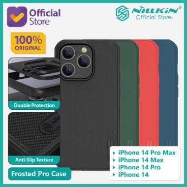 Case iPhone 14 / Max / Pro / Pro Max Nillkin Frosted Pro Casing iPhone 14 Max Blue