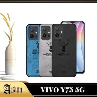 PROMO Case VIVO Y75 5G Softcase Deer Bermotif jeans New Casing VIVO Y75 5G VIVO Y75 5G BIRU