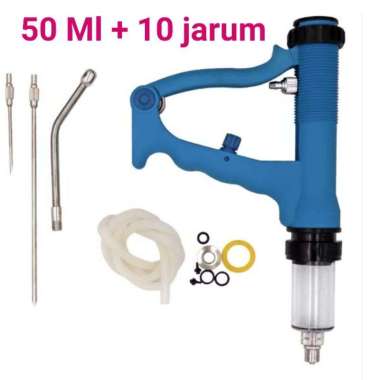 Suntikan otomatis 1 ml alat vaksin ayam 50 ml +10 jarum