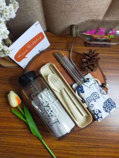 Set Gift Box New Normal Kit Hampers Kado ulang tahun/ sovenir Hitam