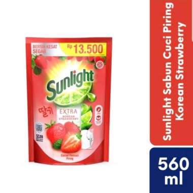 Promo Harga Sunlight Pencuci Piring Korean Strawberry 560 ml - Blibli