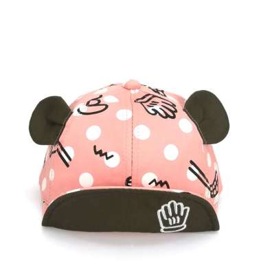 Children cap : PALM POLKADOT - topi anak2 topi baseball One Size PINK