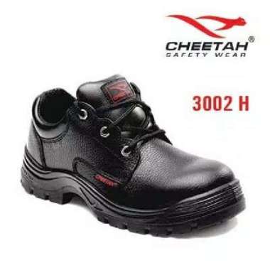 Safety Shoes Merk Cheetah Safety Shoes 3002H Sepatu Kerja Pria Hitam - 42
