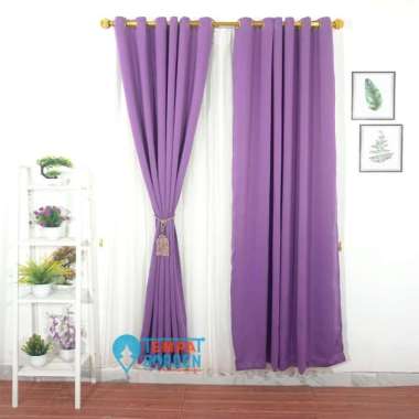 Gorden Embos, Gorden Jendela, Gorden Pintu, Gorden Polos Ungu Muda