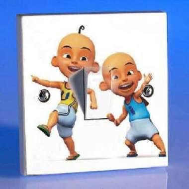 Stiker Sticker Tombol Lampu Saklar Lampu (upin ipin )