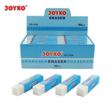 Nokida Penghapus Pensil Besar Joyko ER-30W/30 pcs / Stip 2B Eraser Pencil 1 Pack