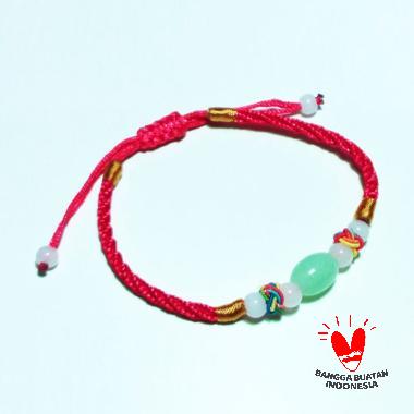 Vee Model 5 Oval Batu Giok Gelang Wanita hijau