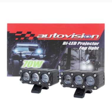 Bi Led Fog Light Projector Autovision BiLED Foglamp Mini Projie 70Watt Putih