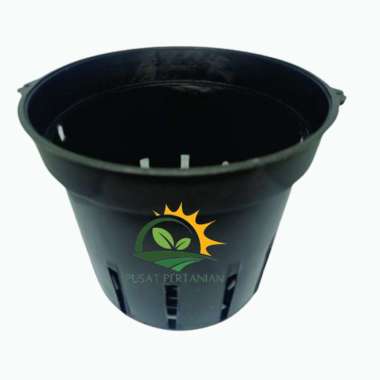 POT GANTUNG ANGGREK CATTELYA pot plastik pot anggrek dendrobium vanda hitam 12cm