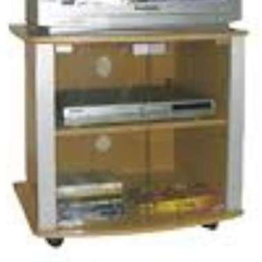 Rak TV Minimalis Pintu Kaca + Roda (Harga Promo)
