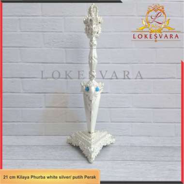 Persembahan Altar Puja Kilaya Phurba Tibetan White Silver/Putih Perak