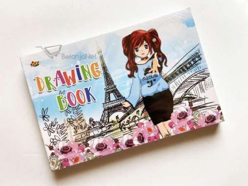 Buku Gambar A4 Kiky | Drawing Book A4 Kiky Motif Perempuan dan Laki