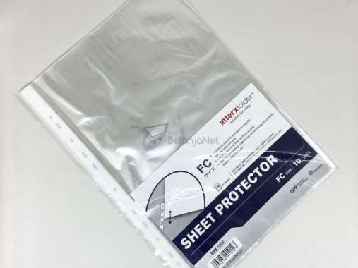 PP Pocket Folio InterX isi 10 lembar | Sheet Protector F4 InterX