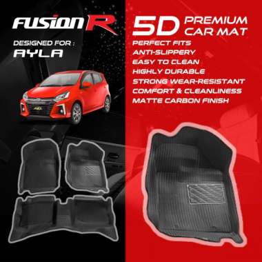 Fusion R Karpet Mobil 5D Ayla / Premium Car Carpet Carbon New Model