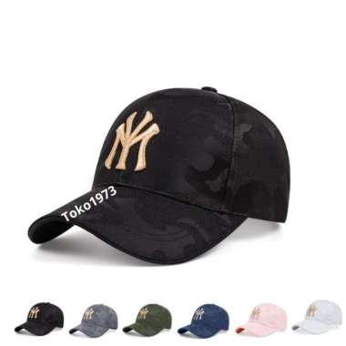 Baseball cap : NY CAMO - Topi baseball topi golf topi pria topi wanita - GRAY TERBAIK Multicolor