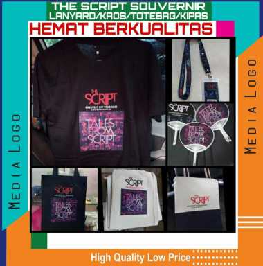 THE SCRIPT MERCHANDISE - T-SHIRT/TOTEBAG/KIPAS/LANYARD ID CARD (BISA CUSTOM DESIGN SENDIRI) LANYARD 