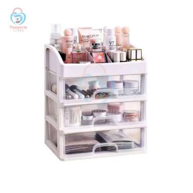 Laci Kosmetik Plastik 3 Susun 3 Susun - Putih